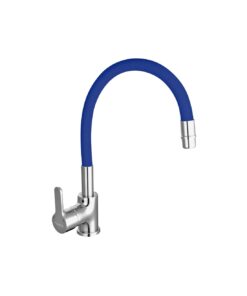 GRIFERIA MONOCOMANDO PARA COCINA MESADA CON FLEXIBLE AZUL │PIAZZA EMBLEM 10016AZ│