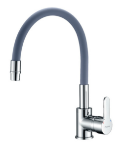 GRIFERIA MONOCOMANDO PARA COCINA MESADA CON FLEXIBLE GRIS │PIAZZA EMBLEM 10016GR│