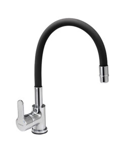 GRIFERIA MONOCOMANDO PARA COCINA MESADA CON FLEXIBLE NEGRO │PIAZZA EMBLEM 10016NE│