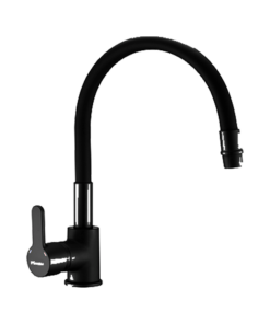 GRIFERIA MONOCOMANDO PARA COCINA MESADA NEGRO CON ROCIADOR EXTRAIBLE |PIAZZA KITCHEN PRO 10317NE|