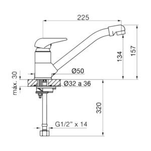 Alternative view of FV KANSAS MO. 0411.04/24-CR COCINA MESADA