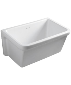 PILETA LAVADERO CLASICA DE PORCELANA CON FREGADERO 265X535 |FERRUM PFC-B|