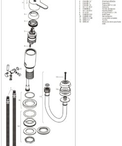 Alternative view of MONOCOMANDO PARA BIDET CIERRE CERAMICO FV PUELO 0189/B5-CR