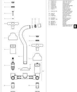 Alternative view of GRIFERIA PARA LAVATORIO DE PARED FV MALENA 0203/16-CCC