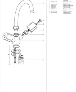 Alternative view of GRIFERIA PARA COCINA MESADA COMPACTO FV RADAL 0410/C7-CR