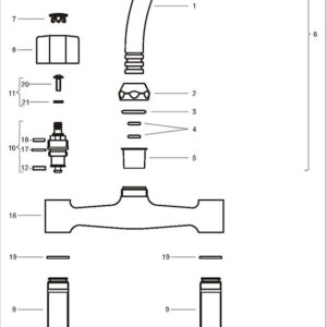 Alternative view of GRIFERIA COCINA MESADA PICO MOVIL FV ARIZONA 0413/B1P-CR