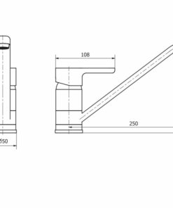Alternative view of GRIFERIA MONOCOMANDO PARA COCINA MESADA │PIAZZA EMBLEM 10012 CR│