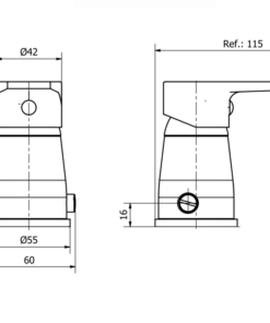 Alternative view of GRIFERIA MONOCOMANDO PARA BIDET CON TRANSFERENCIA │PIAZZA NEXT 10204│