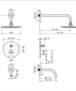 Alternative view of GRIFERIA MONOCOMANDO PARA DUCHA CON TRANSFERENCIA │PIAZZA NEXT 10206│