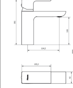 Alternative view of GRIFERIA MONOCOMANDO PARA BIDET │PIAZZA ARQ 10404│