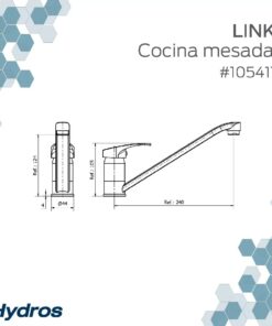 Alternative view of MONOCOMANDO PARA COCINA MESADA HYDROS LINK 105411 CR