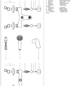 Alternative view of GRIFERIA PARA DUCHA EXTERIOR CON TRANSFERENCIA FV ARIZONA 0112/B1P-CR