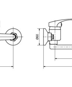 Alternative view of MONOCOMANDO PARA COCINA PARED HYDROS LINK 255411 CR