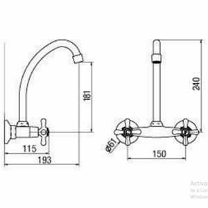 Alternative view of GRIFERIA PARA COCINA PARED VILLAGE│PIAZZA 31411 CR│