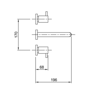 Alternative view of GRIFERIA PARA LAVATORIO PARED CIERRE CERAMICO PEIRANO MARBELLA 62-121