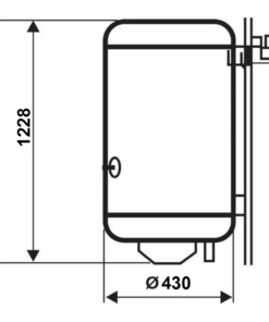 Alternative view of TERMOTANQUE POPULI 100 LITROS GAS NATURAL CARGA SUPERIOR |ECOTERMO TPOP8NS100|
