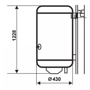 Alternative view of TERMOTANQUE POPULI 100 LITROS GAS NATURAL CARGA SUPERIOR |ECOTERMO TPOP8NS100|