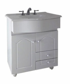 VANITORY CLASICO 80CM BACHA MARMOLINA CON PUERTAS Y CAJONES