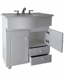 Alternative view of VANITORY CLASICO 80CM BACHA MARMOLINA CON PUERTAS Y CAJONES