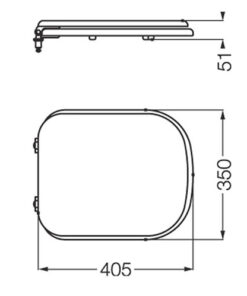 Alternative view of Tapa asiento de inodoro de madera MDF blanco PP TRAFUL FERRUM BARI | TKX B |