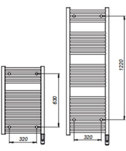 Alternative view of PEISA RADIADOR TOALLERO SCALA E 150 BLANCO 600WTS. ELECTRICO
