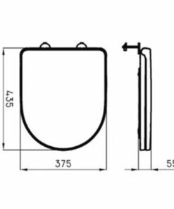 Alternative view of Tapa asiento de inodoro blanca UREA cierre suave FERRUM VENETO/VARESE BCO | TTXUS B |