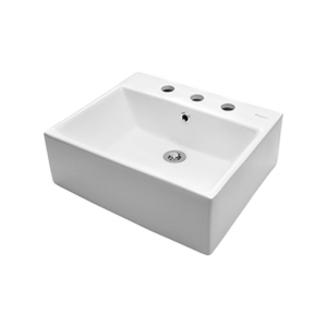 BACHA DE APOYO RECTANGULAR 3 AGUJEROS PARA BAÑO │PIAZZA A117-3│