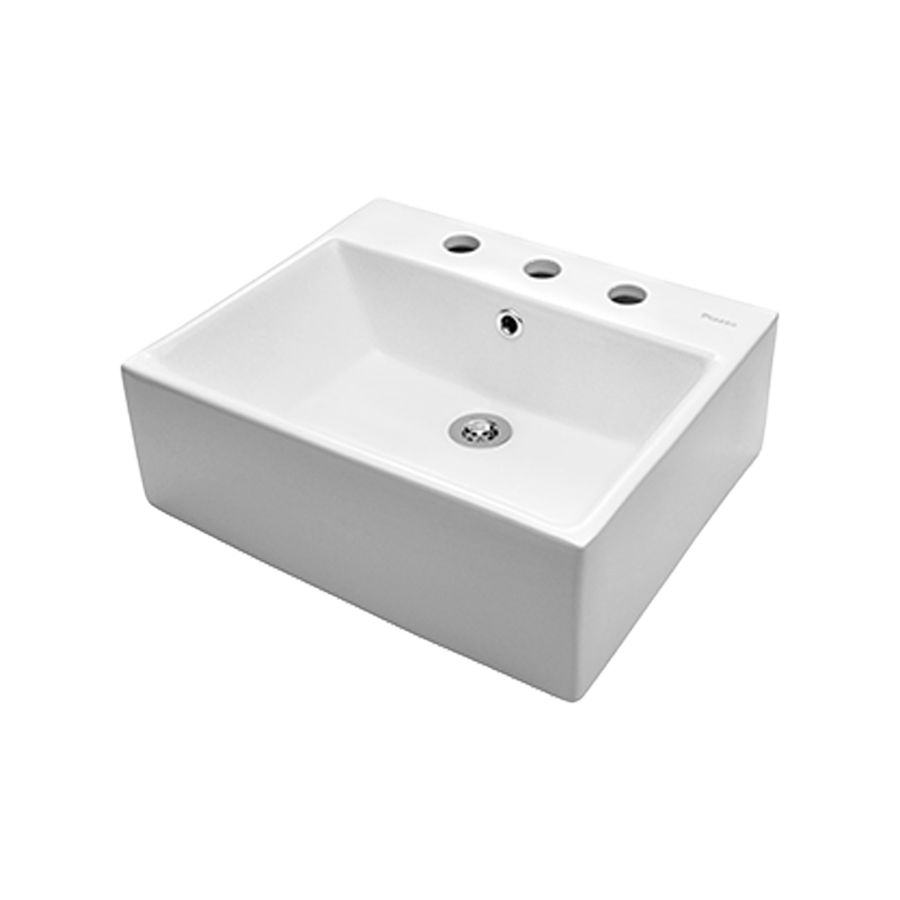 BACHA DE APOYO RECTANGULAR 3 AGUJEROS PARA BAÑO │PIAZZA A117-3│