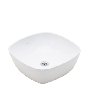 BACHA DE APOYO CUADRADA SLIM FERRUM TORI 40X40 CM-BLANCO |LK434-B|
