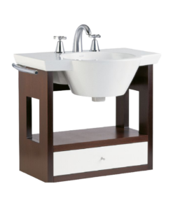 MUEBLE DE BAÑO COLGANTE FERRUM MARINA 65 CM WENGUE 1 CAJON BLANCO | X6HC-W3 |
