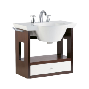 MUEBLE DE BAÑO COLGANTE FERRUM MARINA 65 CM WENGUE 1 CAJON BLANCO | X6HC-W3 |
