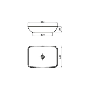 Alternative view of BACHA RECTANGULAR FINA MILOS|FERRUM LK108-B|