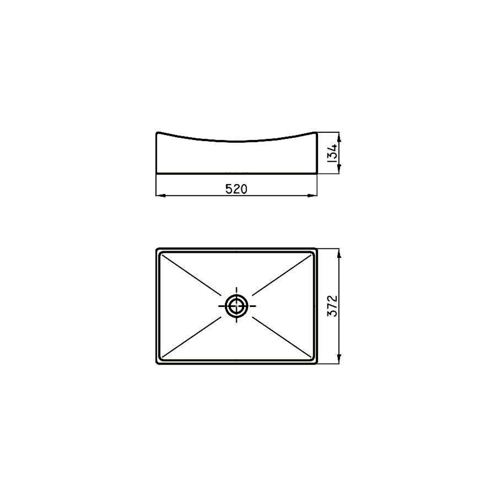 BACHA APOYO RECTANGULAR MILOS|FERRUM LK143-B| - Imagen 2