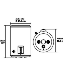 Alternative view of TERMOTANQUE COPPENS 95 LITROS ELECTRICO CARGA INFERIOR COLGAR