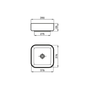Alternative view of BACHA APOYO CUADRADA 40 CENTIMETROS MILOS | FERRUM LK394-B |