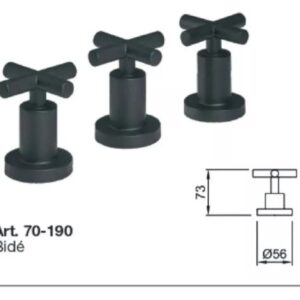 Alternative view of GRIFERIA PARA BIDET CIERRE CERAMICO PEIRANO BLACK VELVET 70-190