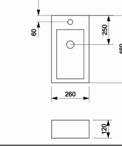 Alternative view of BACHA DE APOYO RECTANGULAR PARA BAÑO |PIAZZA A146|