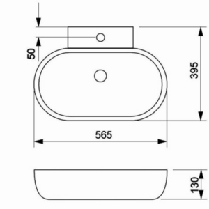 Alternative view of BACHA DE APOYO OVALADA PARA BAÑO │PIAZZA A171│