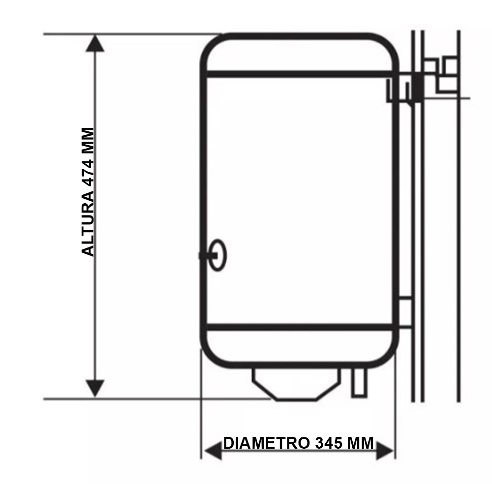 TERMOTANQUE ECOTERMO 20 LITROS ELECTRICO 1400 WATTS CARGA INFERIOR |TECO10I020│ - Imagen 2