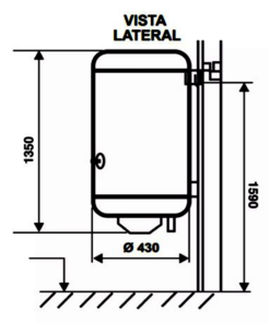 Alternative view of TERMOTANQUE ELECTRICO ECOTERMO 125 LITROS 2000W |TECO10S12│