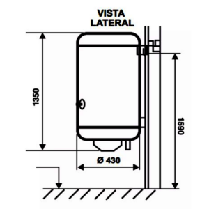 Alternative view of TERMOTANQUE ELECTRICO ECOTERMO 125 LITROS 2000W |TECO10S12│