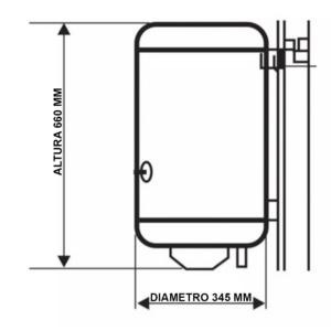Alternative view of TERMOTANQUE ECOTERMO 23 LITROS ALTA RECUPERACION CARGA INFERIOR |TECO2NI023|