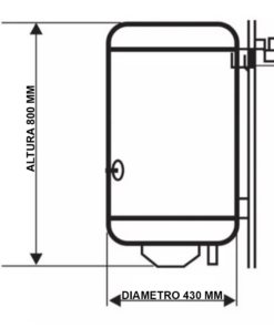 Alternative view of TERMOTANQUE ECOTERMO 53 LITROS ALTA RECUPERACION CARGA SUPERIOR |TECO2NS053|