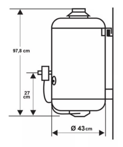 Alternative view of TERMOTANQUE GAS ENVASADO ECOTERMO POPULI 70 LITROS|TPOP8ES070|