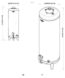 Alternative view of TERMOTANQUE ESCORIAL GEISER GRAFITO 120LTS CARGA SUPERIOR