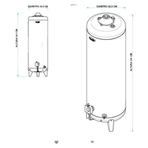 Alternative view of TERMOTANQUE ESCORIAL GEISER GRAFITO 120LTS CARGA SUPERIOR