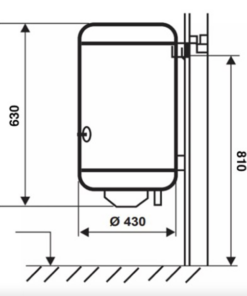 Alternative view of TERMOTANQUE POPULI 53 LITROS 1400 WATTS CARGA-INFERIOR | ECOTERMO TPOP70l053│