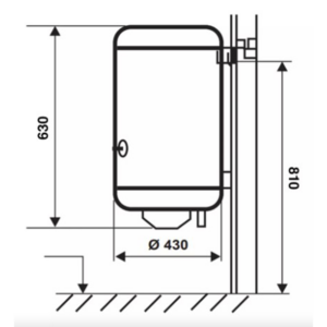 Alternative view of TERMOTANQUE POPULI 53 LITROS 1400 WATTS CARGA-INFERIOR | ECOTERMO TPOP70l053│