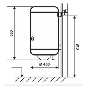 Alternative view of TERMOTANQUE POPULI 53 LITROS 1400WATTS CARGA SUPERIOR |ECOTERMO TPOP70S05