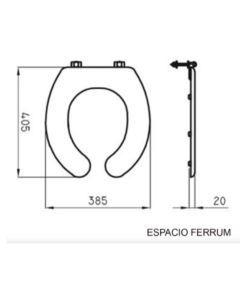Alternative view of TAPA INODORO PARA PERSONAS CON MOVILIDAD REDUCIDA ESPACIO │FERRUM TTE3X-B│